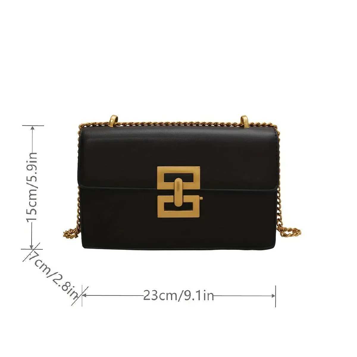 Minimalist Classic Crossbody Bag Square PU Leather Flip Wallet Womens Casual Handbag and Shoulder Bag Y250603