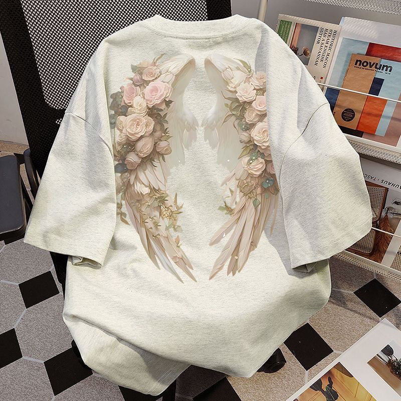 2025 New T-shirt New American Retro Short Sleeve T-shirt Summer Fashion Loose Cotton Designer Top Half Sleeve unisex T-shirt suitable for both men and