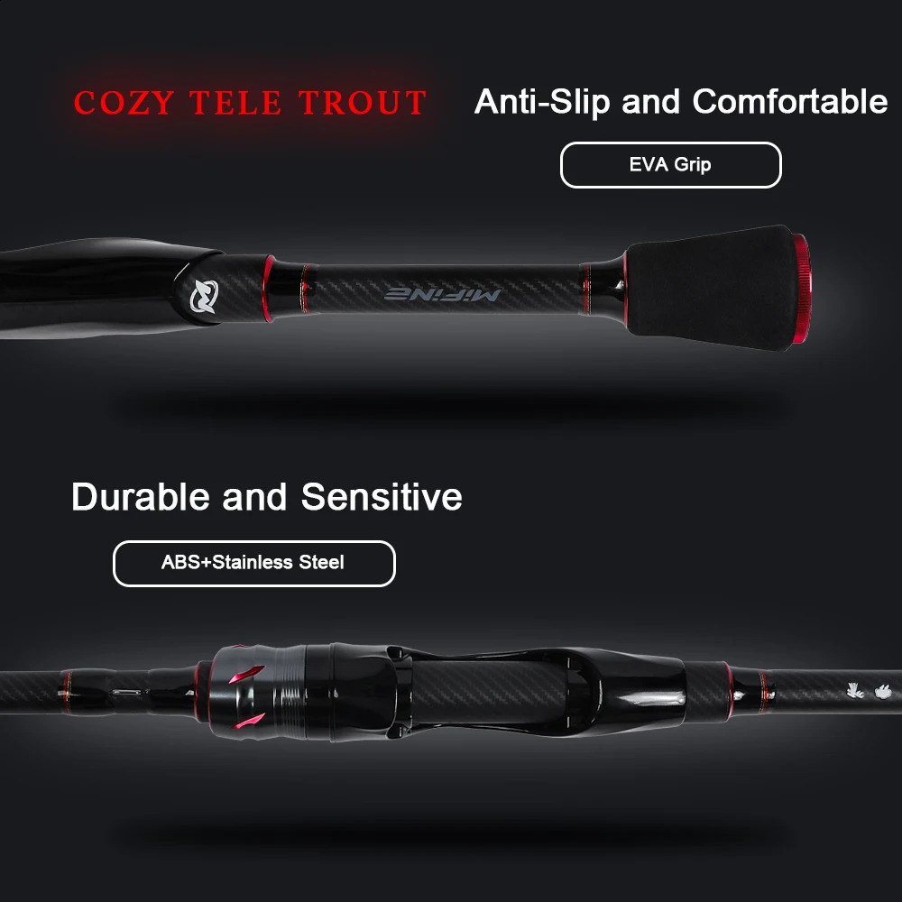 Mifine COZY TELE TROUT Telescopic Travel Fishing Rod 24T Carbon Fiber Lure Weight 085g UL Tubular Tips Portable Spinning Rods 250530