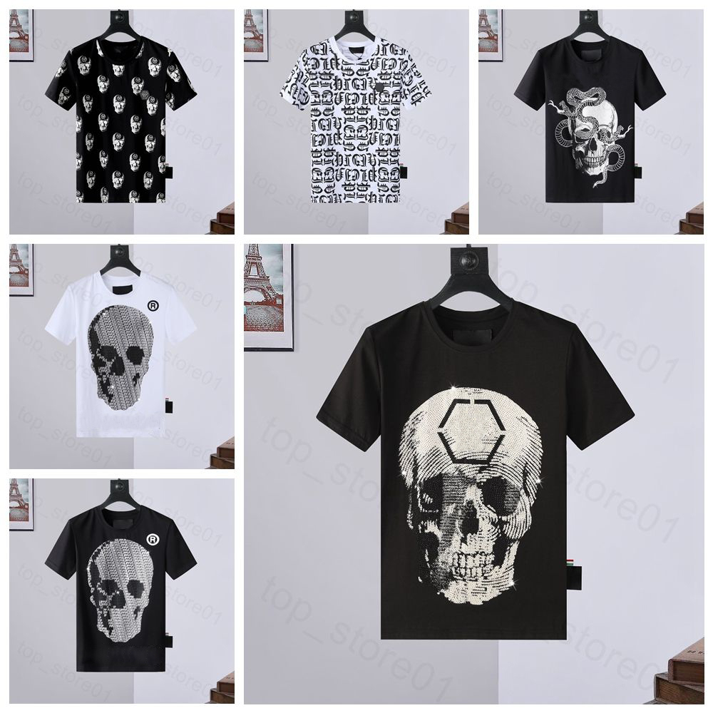 5A Mens tshirt pp SkullDiamond t shirts Germanybrand Luxury designers letter3D Dollar bear printing polosMens Tshirts Women Skulls24ss Tee shorts hoodie tops