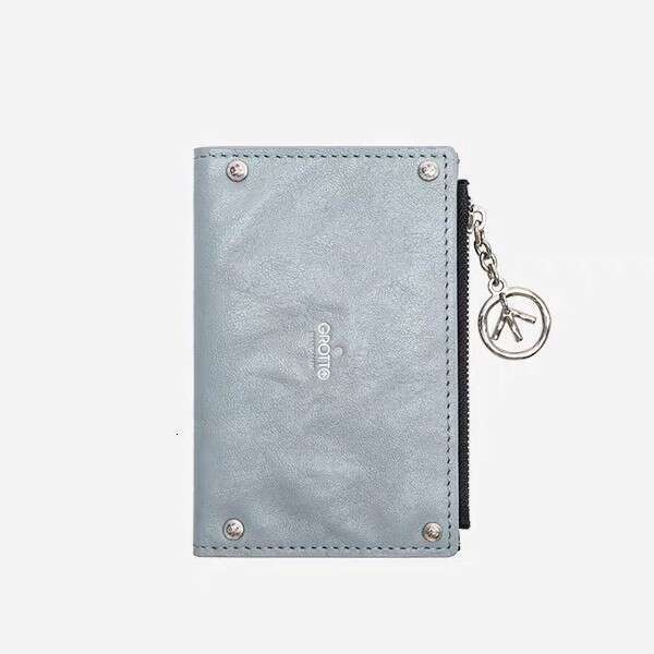 GROTTO Genuine Vegetable-Tanned Sheepskin Leather Card Holder Wallet Luxury Style for Men and Women Couple Gift