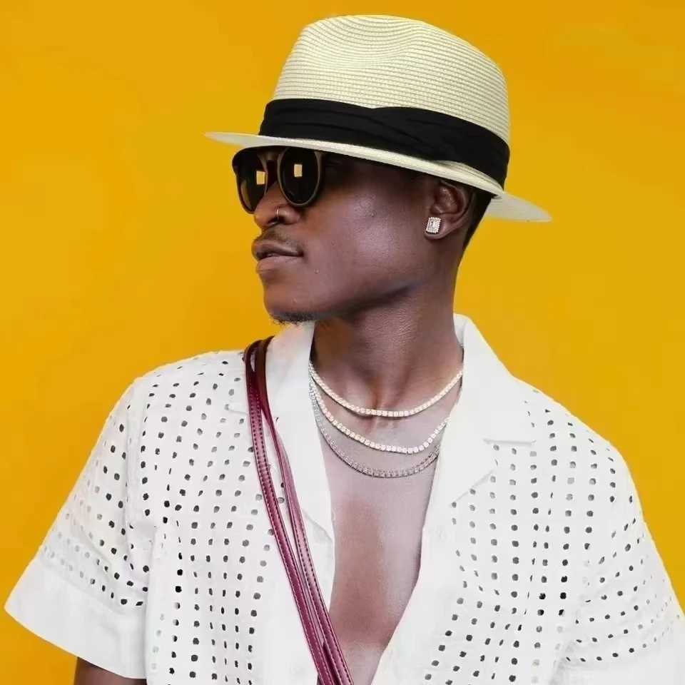 60cm Summer Fedora Short Brim Straw Hat for Men and Women Big Size Big Head Trilby Hats W250602