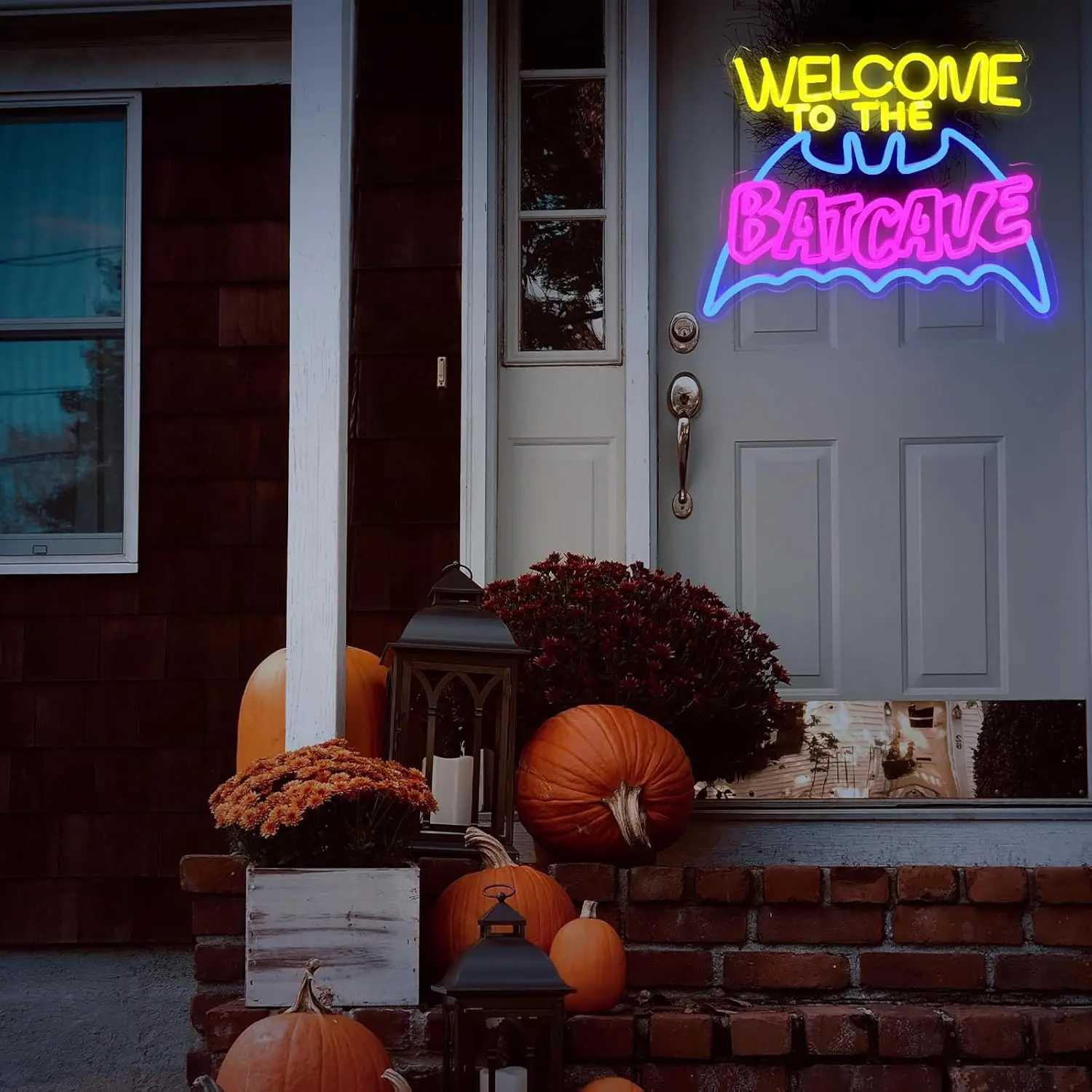 Bat Cave Neon Light Sign Dimmable LED Neon Sign For Wall Decor Party Club Bar Man Cave Funny Bedroom Decor Halloween Art Gift XJ250602