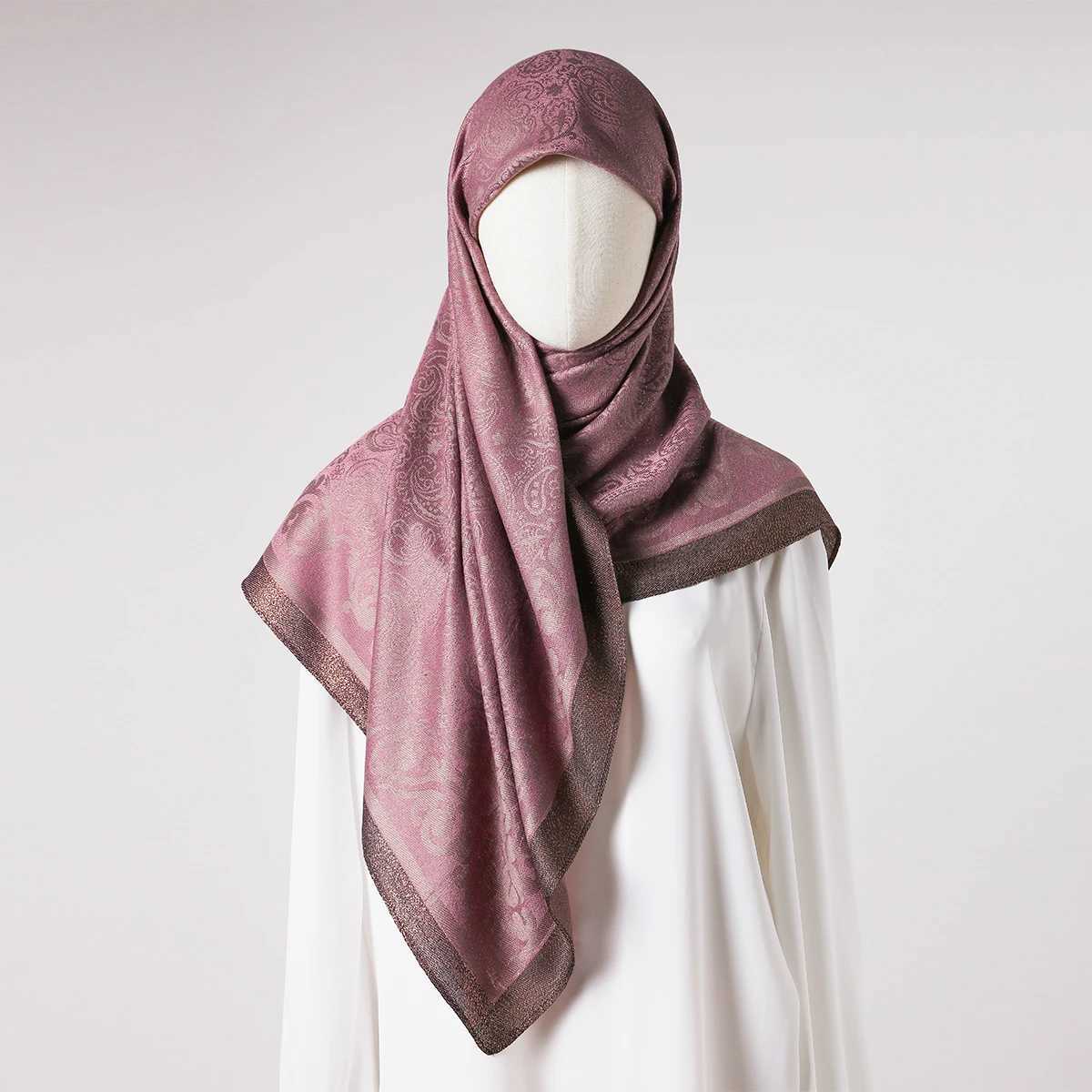 New Fashion High Quality Floral Printed Chiffon Scarf for Muslim Women Square Hijab Fashion Ladies Elegant Scarves Wraps W250602