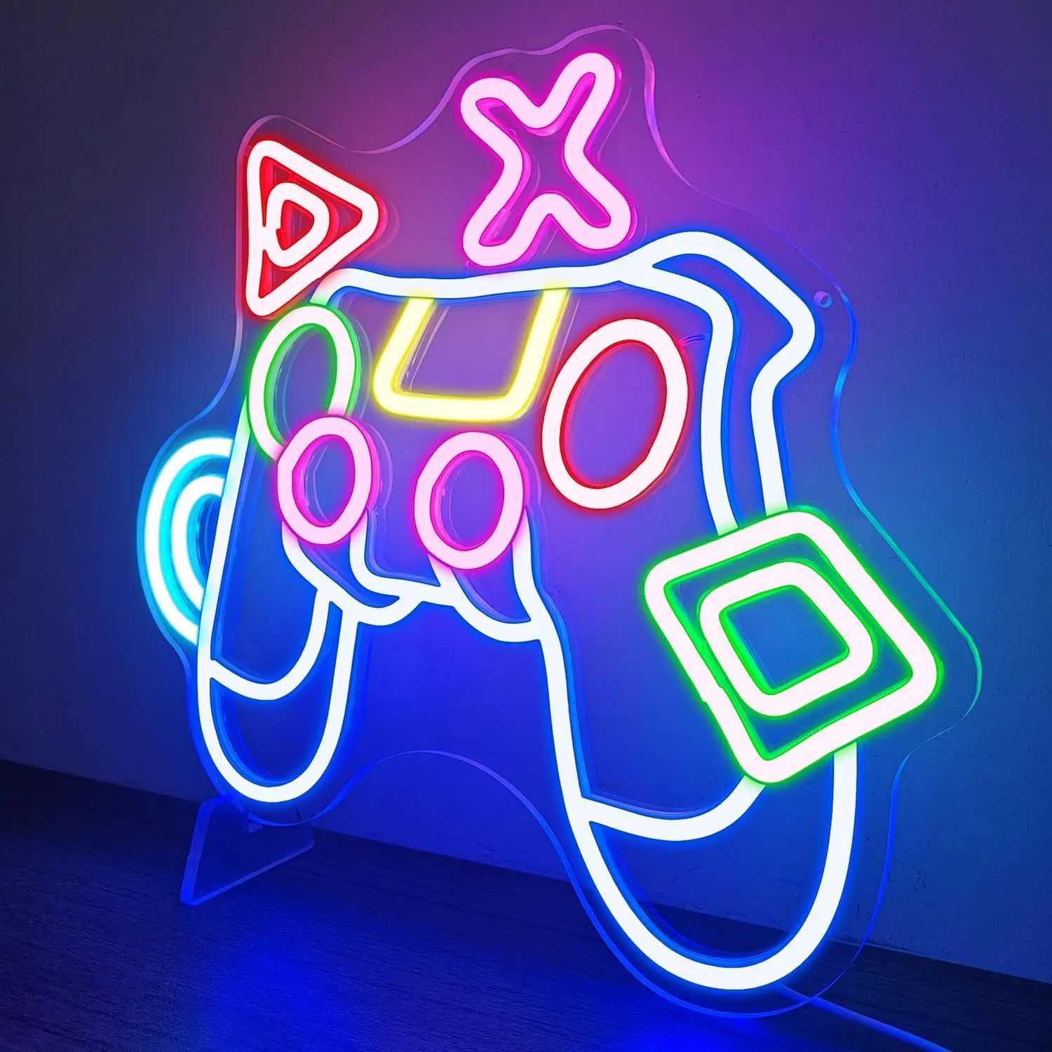 Game Neon Sign LED Neon Light for Wall Decor USB Powered for Bedroom Bar Shop Game Room Man Cave Decor Gift for Game Lover XJ250602