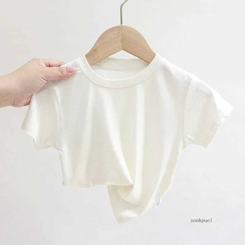 0-9Years Kids Clothing Summer Infant Baby Boys Cotton Short Sleeve Kids Girls Breathable Casual T-shirts Fashion Girl Tops T250603