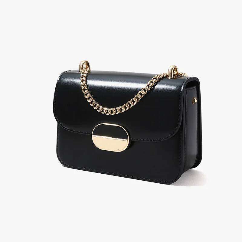 Genuine Leather Ladies Shoulder Underarm Bag Elegant Fashion Chain Sling Cowhide Women's Crossbody Bag