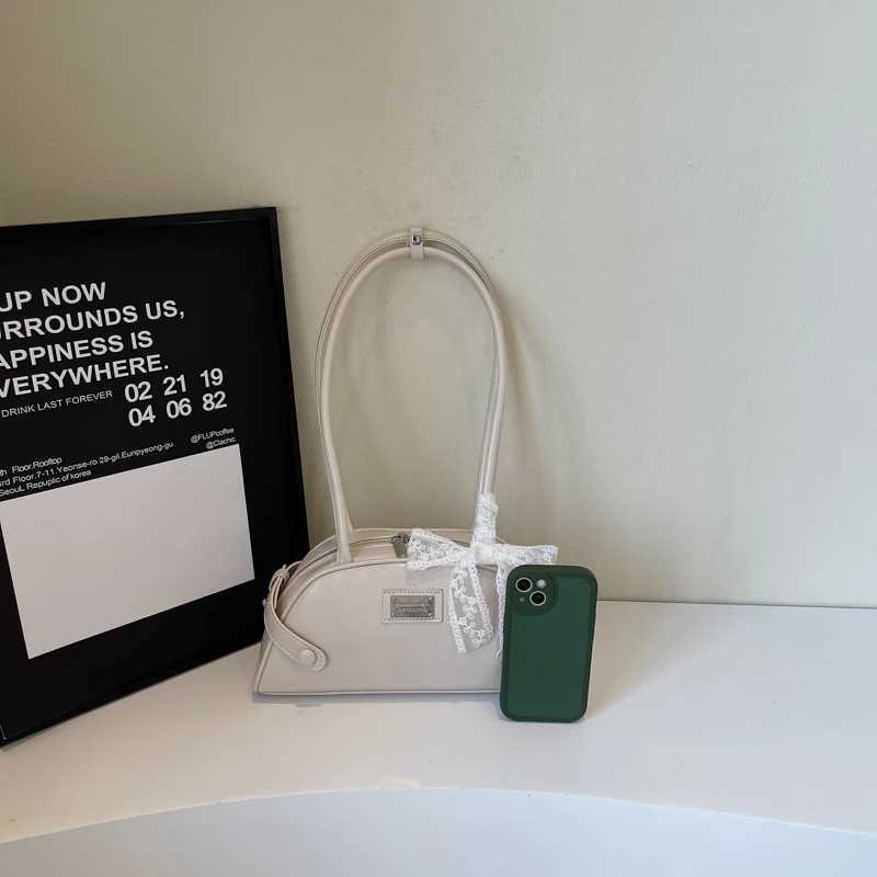 Women Casual Tote Handbag PU Leather Bow Leisure Underarm Handbag Solid Color Travel Underarm Handbag Female Dating Bag Y250603