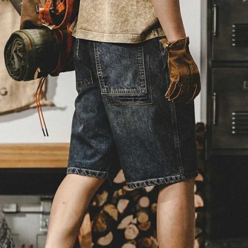 Mens Denim Shorts Long Straight Graphic Bermuda Half Short Jeans Pants For Men Harajuku New In Y2k Fashion Emo With Youthful Emo T250603