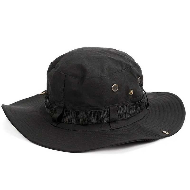 Men Women Sun Hat Wide Brim Breathable Fishing Cap Mens Bucket Hats Hiking Jungle Hat Summer Outdoor Camo Caps W250602