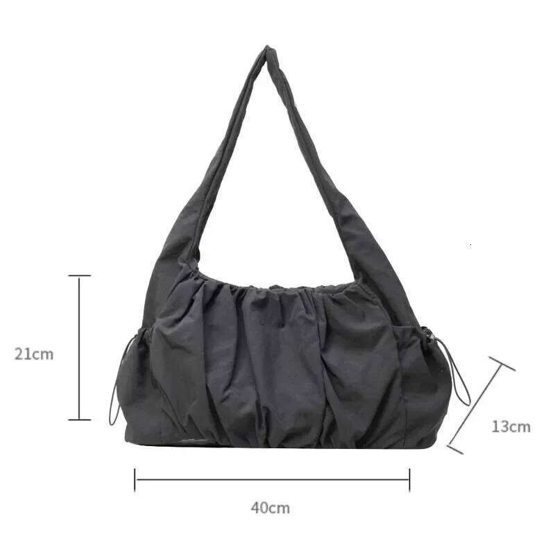 Nylon Cloth Women Tote Large Capacity Summer 2025 New All-Match Ins One-Shoulder College Student Class Bag Lady Handbag