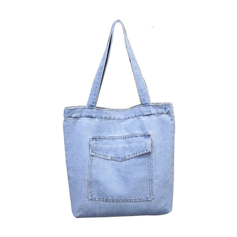 New Large Capacity for Women Casual Street Canvas Denim Shoulder Shopping Bag Handbag