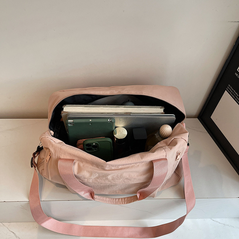 New Casual Large Capacity Handbag Shoulder for Women Versatile Crossbody Tote Travel Yoga Bag Swimming Short Trip