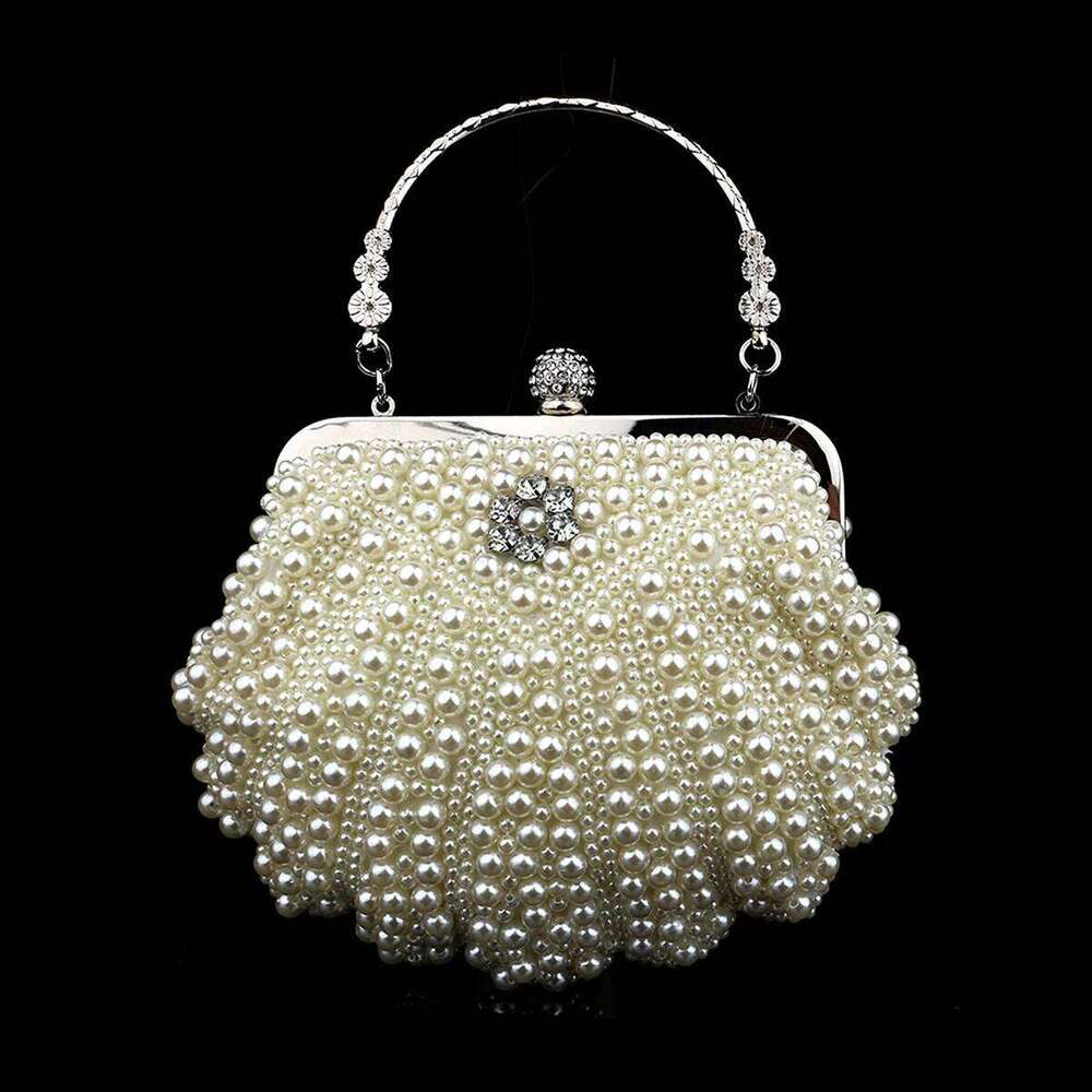 Mini Fashion Gorgeous Beaded Dia Pearl Shell Clutch Evening Bag Handbag Can Be Shoulder Crossbody