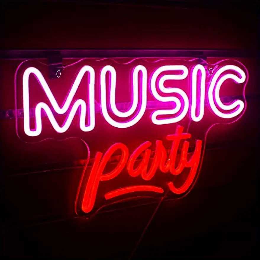 Music Party Neon Wall Light Studio Game Room Party Bar Wall Decoration USB-powered Music Style the Perfect Gift for FriendsXJ250602