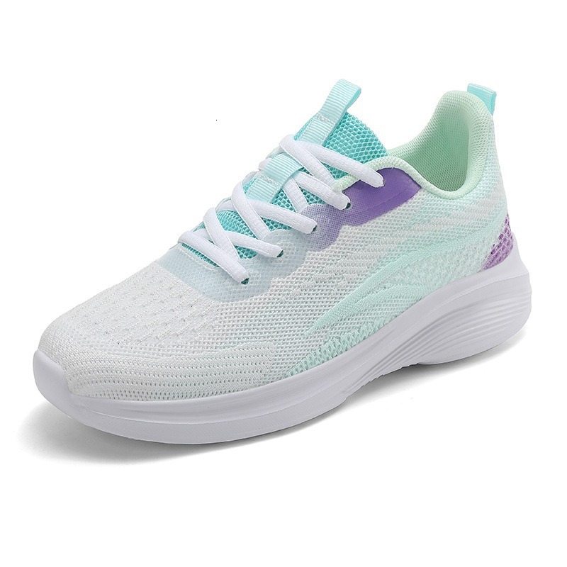 Spring And Autumn Women Soft Sole Sports Students Professional Ultra Light Shock Absorbing Running Shoes Breathable Mesh Casual Shoes For Middle Schoo