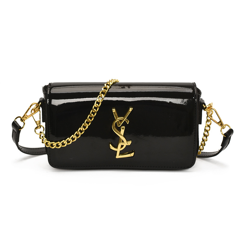 Ladies Graceful High Shine Square 2025 New Simple Fashion Chain Shoulder Commuter Crossbody Bag