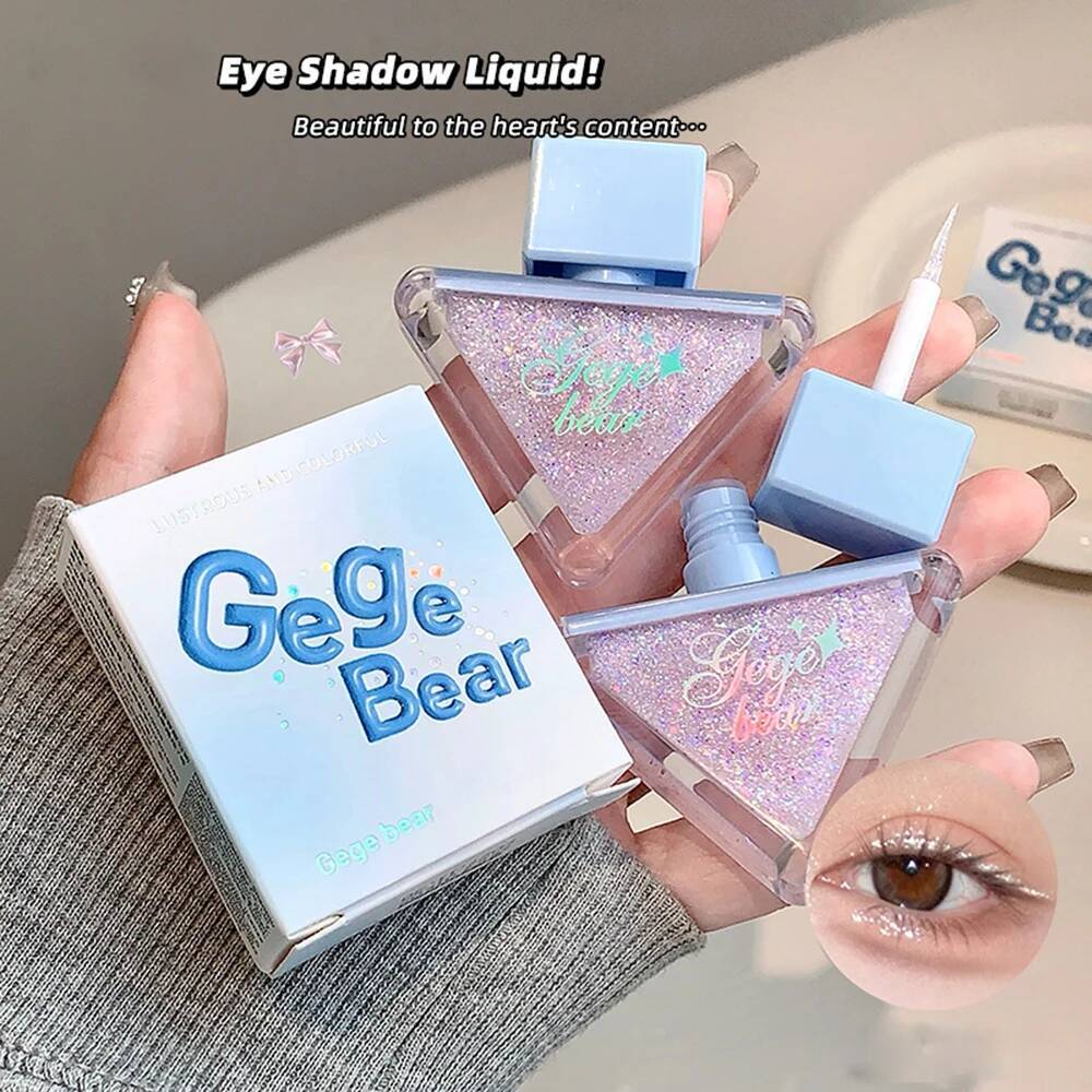 Gege Bear Glazed Pearlescent Glitter Brightens Highlight Silkworm Liquid Eyeshadow
