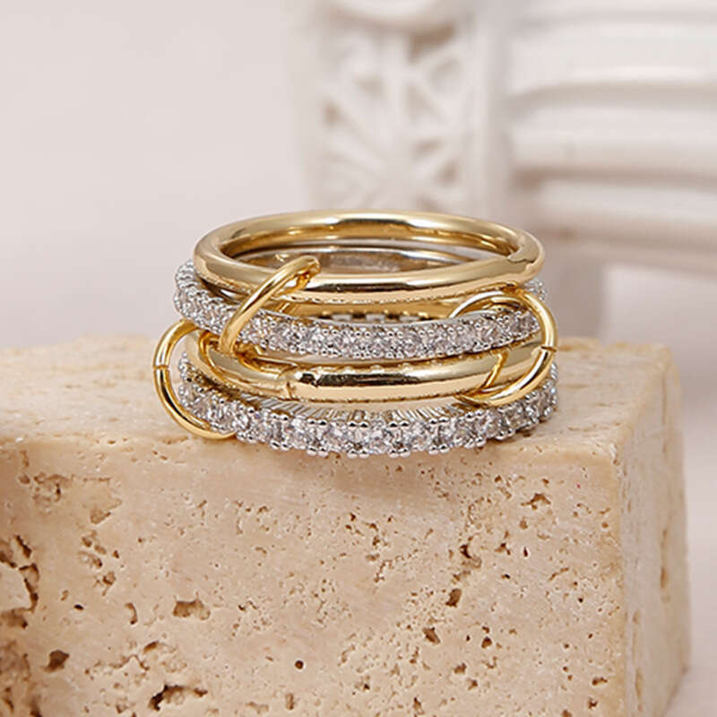 New Multi-layered Zircon High-quality Versatile Creative Ring