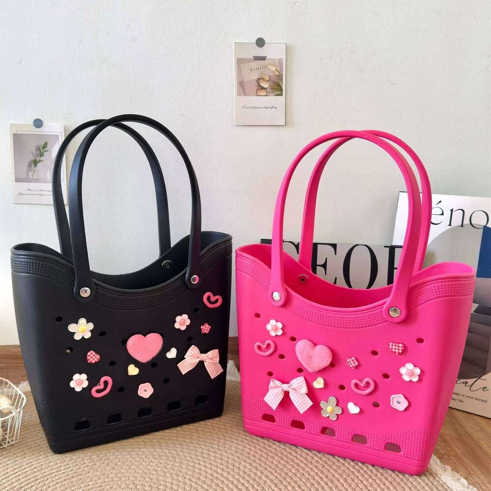 Fashionable EVA Holey 2025 New Cross-Border Large Capacity Tote Waterproof Sandy Beach Bag For Outdoor Travel
