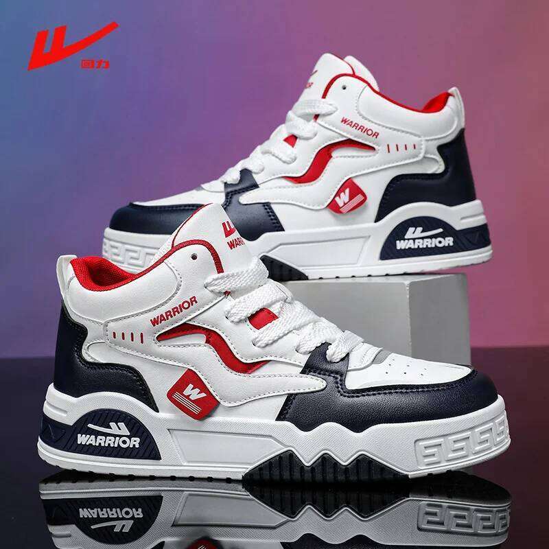 New Four Seasons Men's Comfortable Platform Trend Lace-up Vulcanized Shoes White Casual Sneakers 5