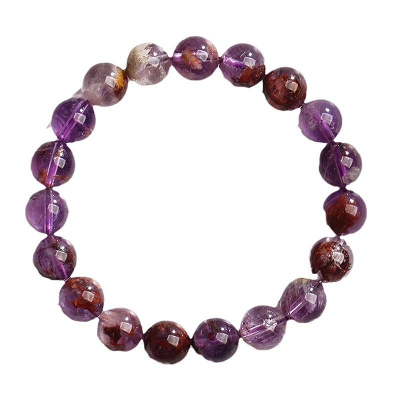 Natural amethyst, Nine Purple Fire Bracelet,Amethyst,wuxing implied meaning Cognitive awakening Mentor magnetism Wisdom-romance balance
