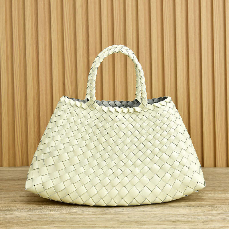New Dragon Genuine Leather Handwoven Women S Large Capacity Basket Bag Soft Woven Tote Z260124