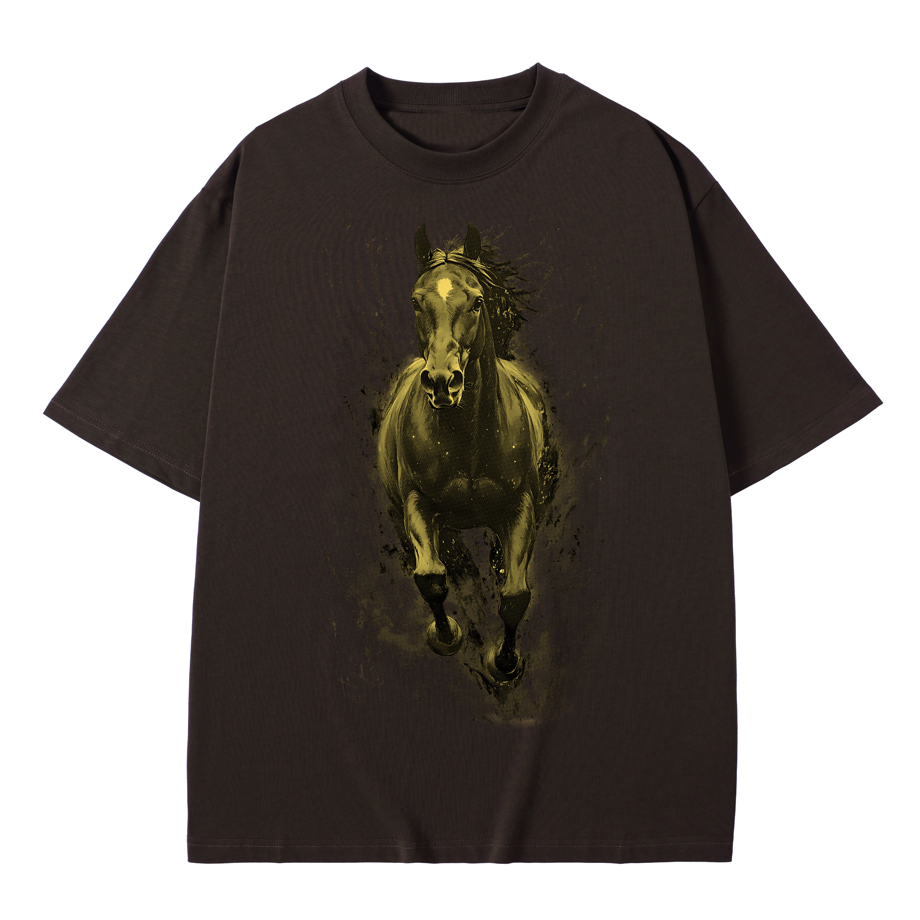 T-shirt men's top designer cotton T-shirt Golden warhorse short sleeved clothing high-quality fashionable T-shirt BROADTRUE