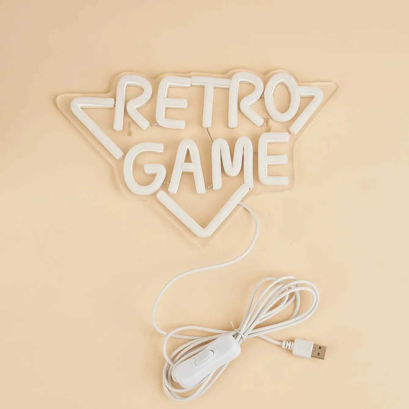 Chi-buy LED Neon Retro Game USB Powered Neon Signs Night Light 3D Wall Art Game Room Bedroom Living Room Decor Lamp Signs XJ250602