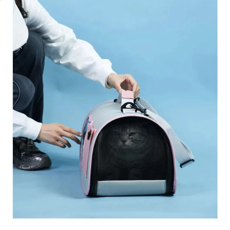 Cat Bag Portable Dog Tote Bag Breathable Backpack Small Dog Foldable Cat Large Space Travel Transport 250526