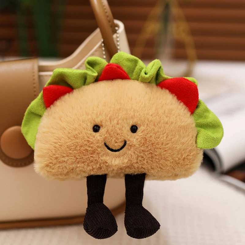 1Pc New Funny Bread Plush Pendant Toy Creative Croissants Roll Taco Cake Plush Doll Keychain Decoration Backpack Pendant Gift XJ250602