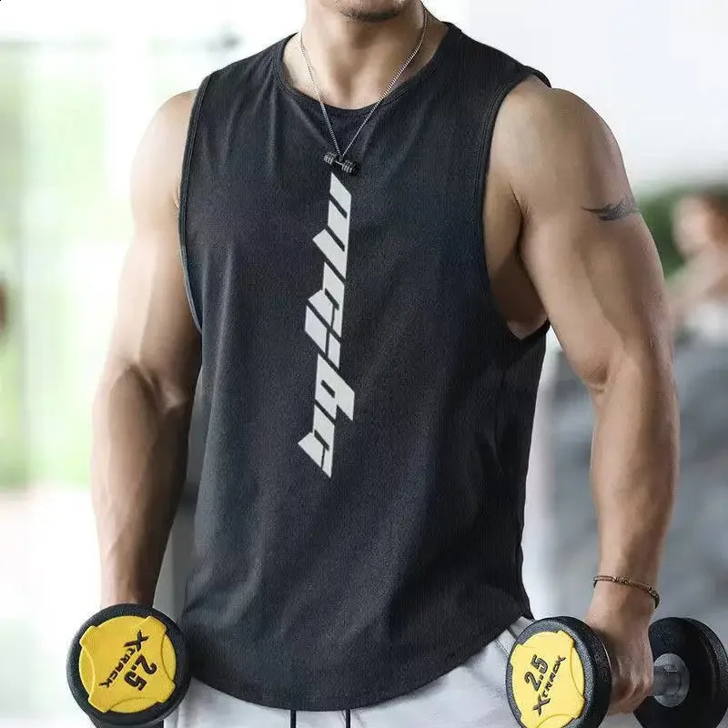 2025 Fitness Sports Vest 3D Printed Mens Gym Exercise Sleeve Shirt Summer Undershirt Basketball Running Men 250527