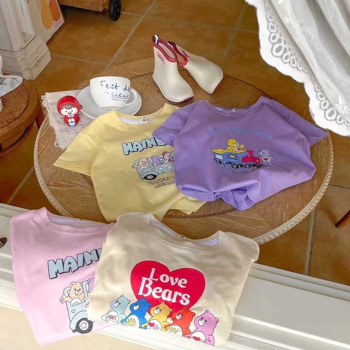 Round Neck Loose Casual Childrens Short Sleeved 2024 Summer Fashion Childrens T-shirt For Boys And Girls Tee Short Sleeved T250603