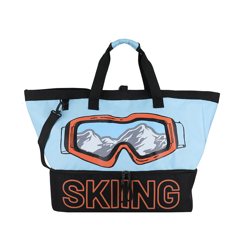 Trendy Gym for Men, Large Capacity Short Trip Travel Bag, Handheld Lage with Dry and Wet Separation, Ski Gear Bag