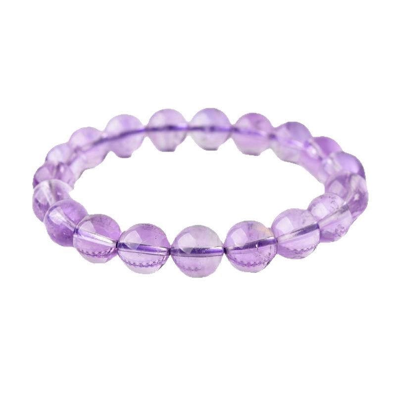 Natural crystal lavender ice variety amethyst bracelet,Amethyst,wuxing implied meaning Cognitive awakening Mentor magnetism Wisdom-romance balance