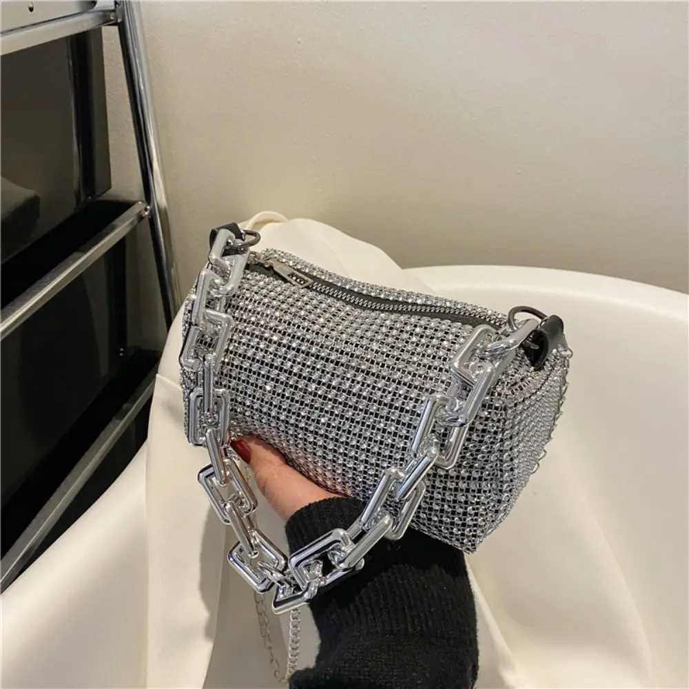 Bling Diamond Design Small Crossbody Messenger Bags for Women 2022 Summer Trend Luxury Fashion Travel Shoulder Handbags Purses Y250603