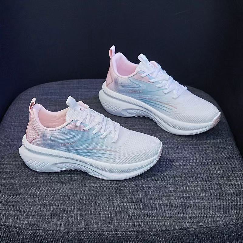 Women S Sneakers Spring Casual Shoes Summer Flyknit New Single Mesh Breathable Hollow Casual Soft Sole Versatile Running Shoes Ddmysaturn