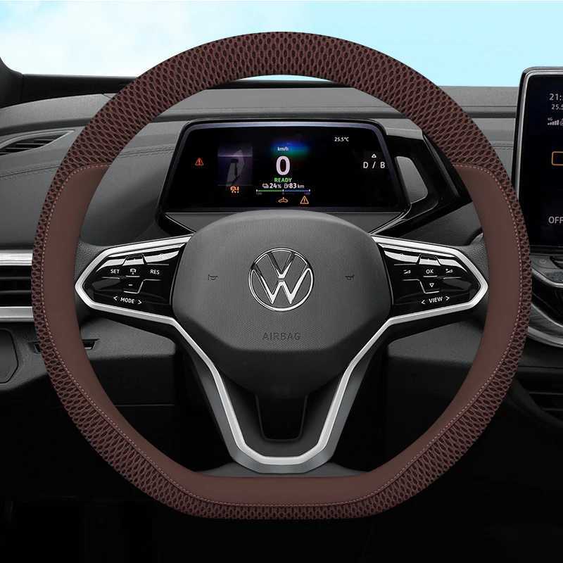 Car Steering Wheel Cover For Volkswagen VW Caddy 3 4 MK3 MK4 2007 2008 2010 2014 2015 2016 2017 2018 7Colors Auto Accessories R250603