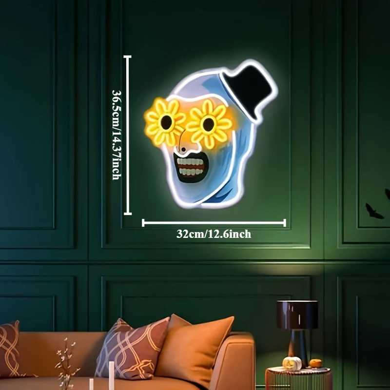 Scary Neon Lights Weird Decoration LED Lights USB Dimmable Hung on The Door Wall and Balconies Suitable for Friends GiftsXJ250602