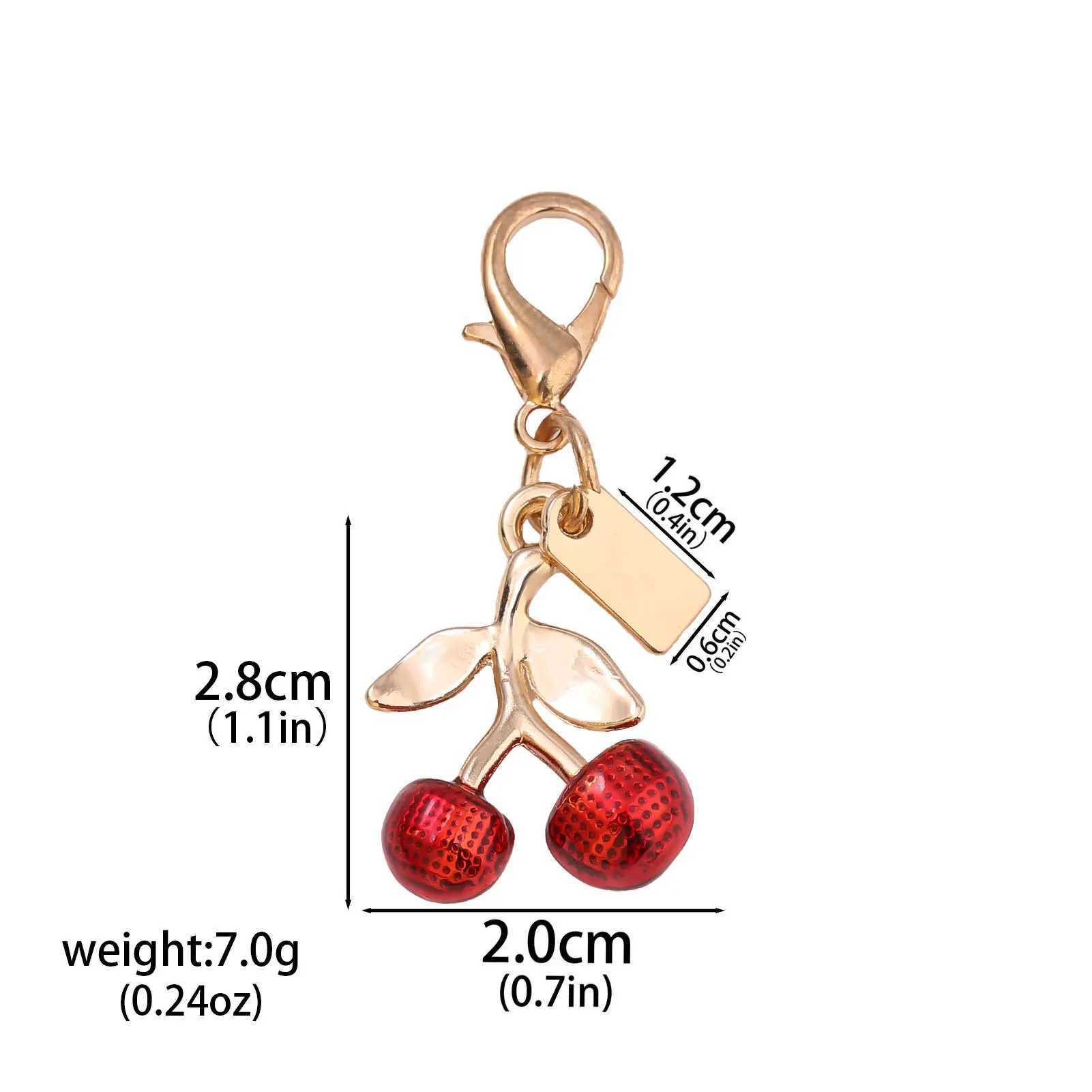 Exquisite High End Bear Cherry Butterfly Flower Bag Charms Keychains For Women Bag Fashion Charms Pendant Keychain Jewelry Gift XJ250602