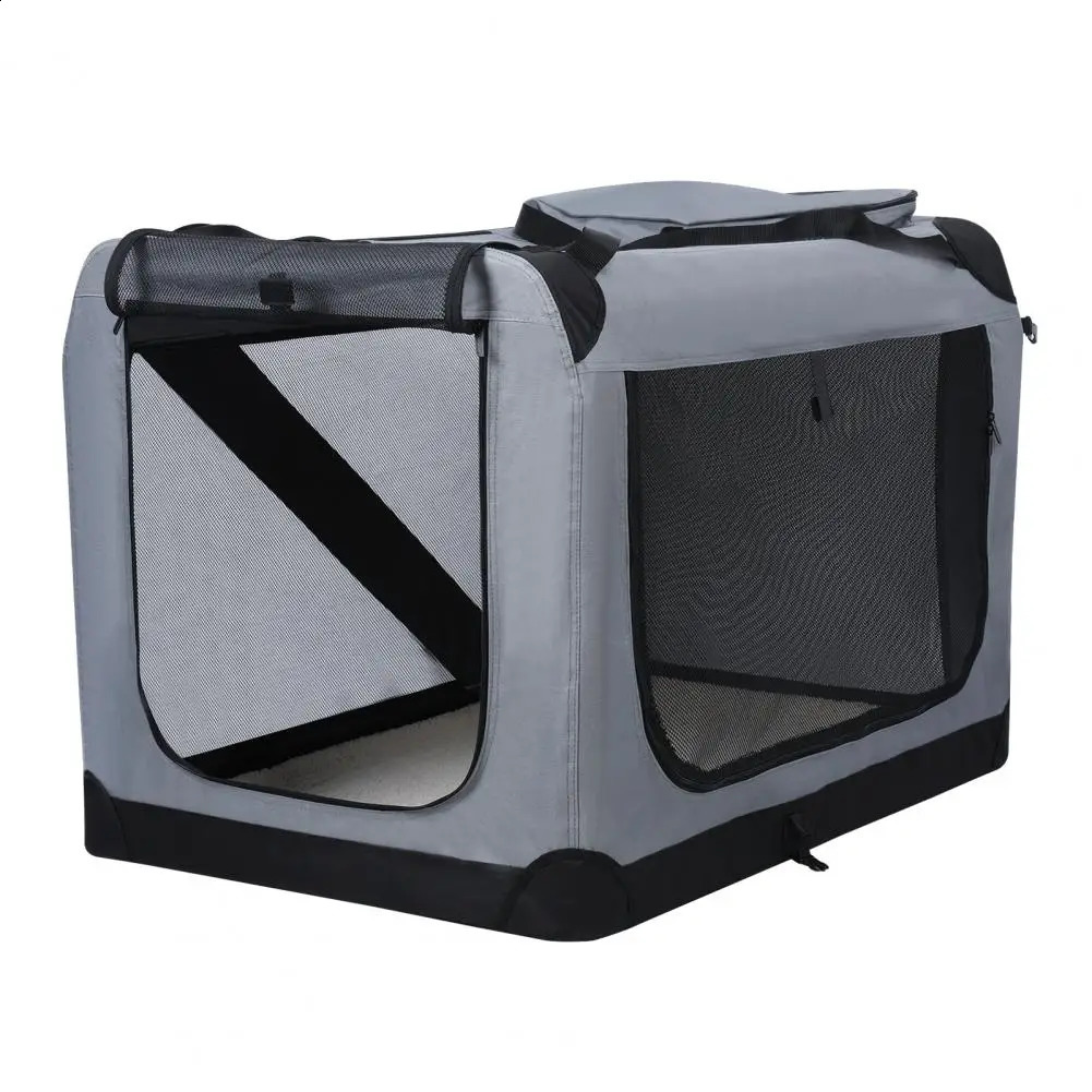 Portable Dog Bag Pet Car Travel Crates Vehicle Folding Soft Bed Collapsible Kennel House 250526