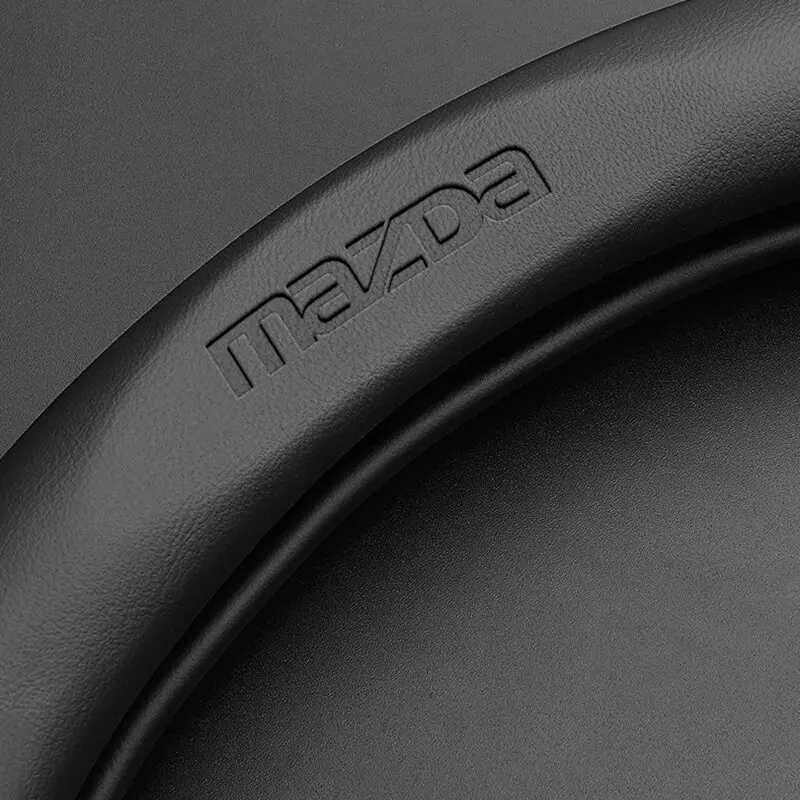 38CM Carbon Fiber Leather Steering Wheel Cover For Mazda 2 3 CX5 CX30 CX8 CX3 Mazda2 6 5 CX9 BT50 Car Accessories R250603