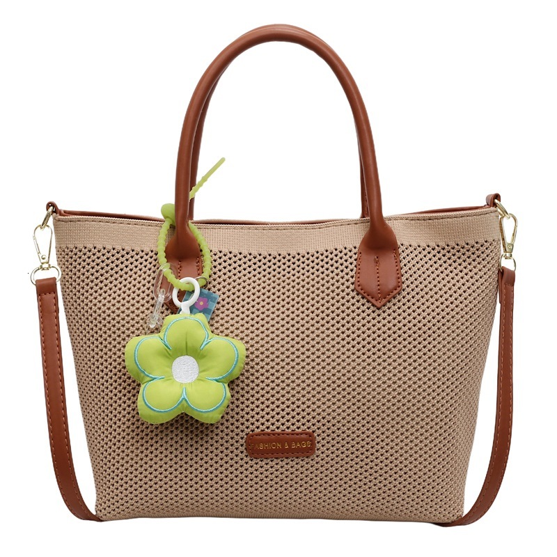 designer casual bag Large Capacity Woven Bag High-end Feel 2025 New Simple Versatile Tote Bag Single Shoulder Crossbody Bucket Bag