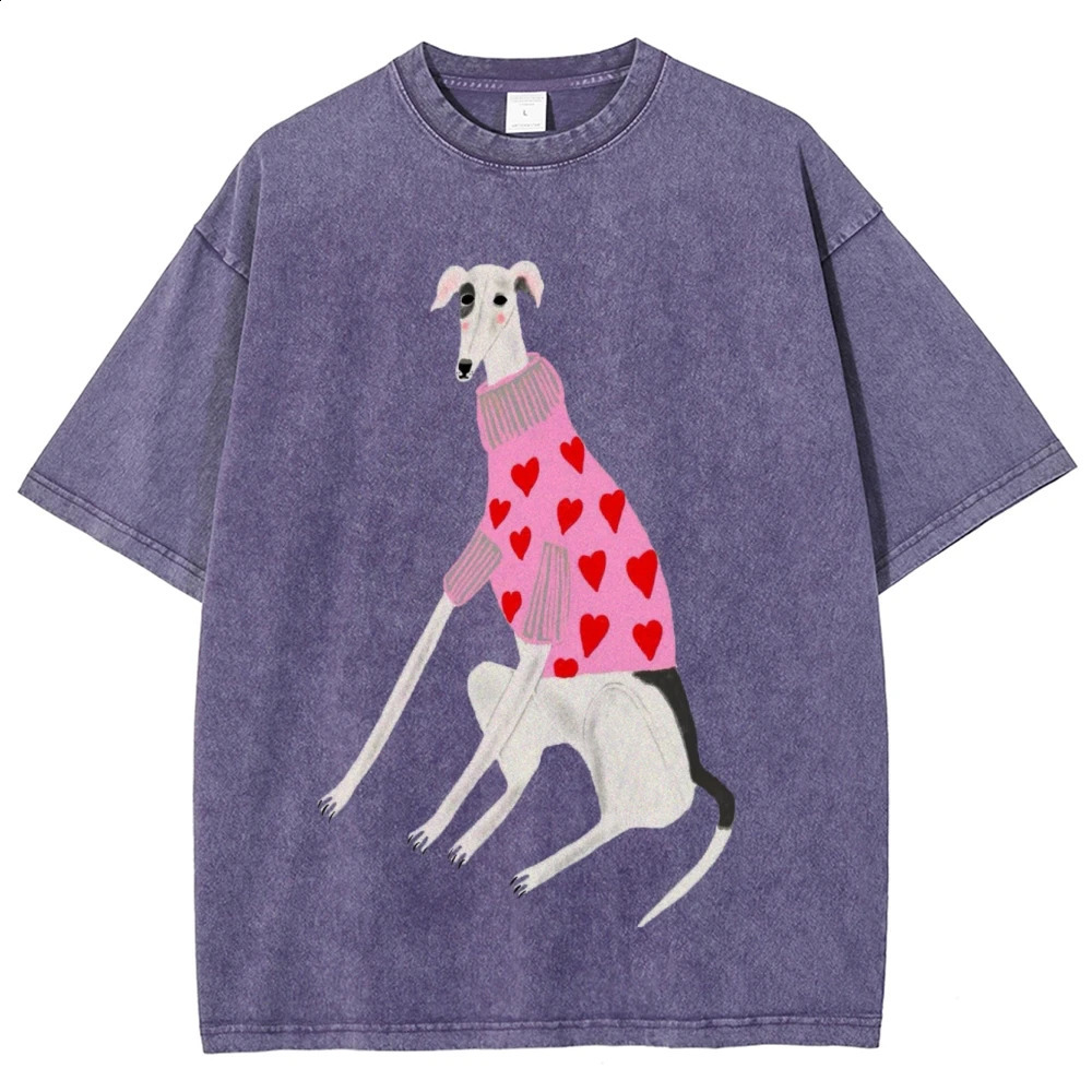 Unisex Washed 100% Cotton Womens T-Shirt Funny Cartoon Print High Quality Puppy Comfortable Fit Tee for All Genders 250529