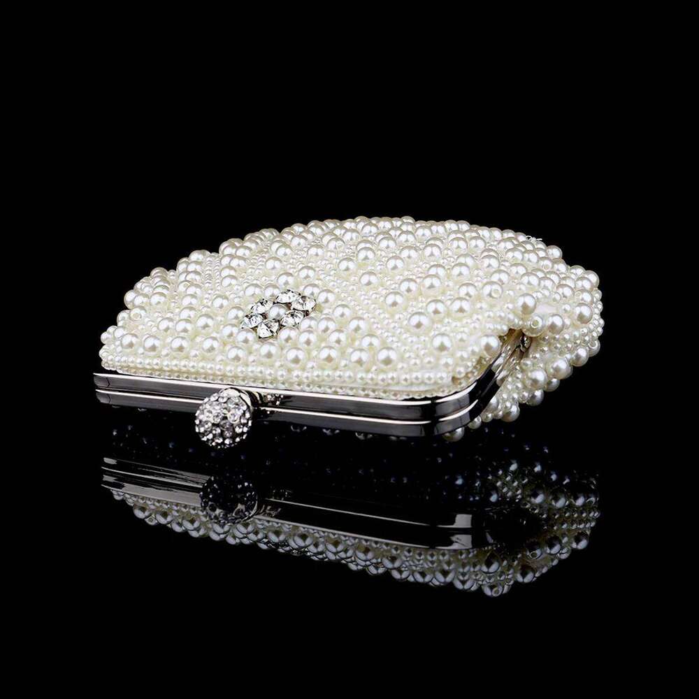 Mini Fashion Gorgeous Beaded Dia Pearl Shell Clutch Evening Bag Handbag Can Be Shoulder Crossbody