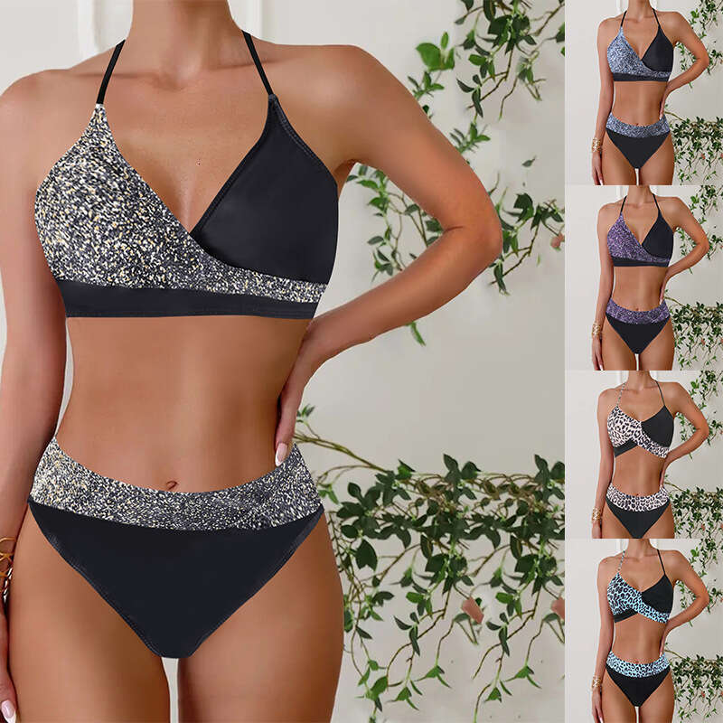 Swimsuit Designers Bikini Maillot De Bain 2025 New Plus Size Bikini Cross Triangle Print High Waist Two-piece Swimsuit for Women BIJINI New Arrival Ne