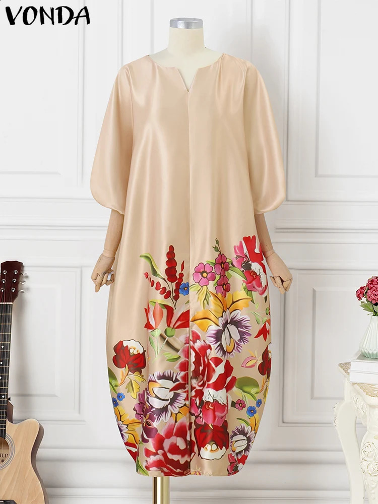 Plus Size 5XL Women Bohemian Satin Silk Maxi Long Dress 2025 Summer Sundress Elegant V Neck Vestidos Casual Loose Robe Femme 250526