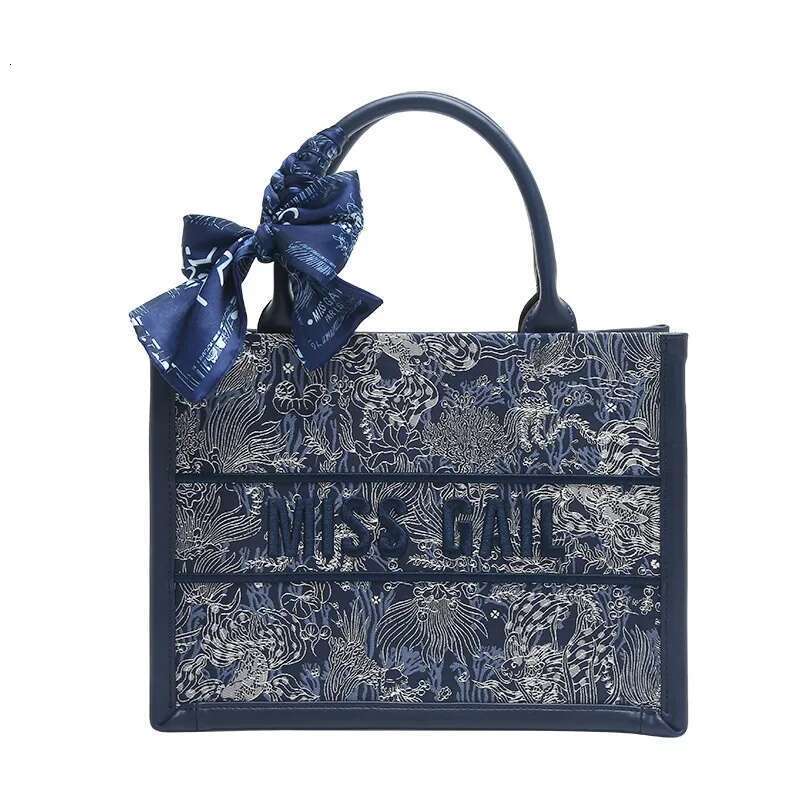 High-End Embroidered Tote 2023 Fashionable Autumn/Winter New Handbag Commuter Satchel Crossbody Bag Wholesale