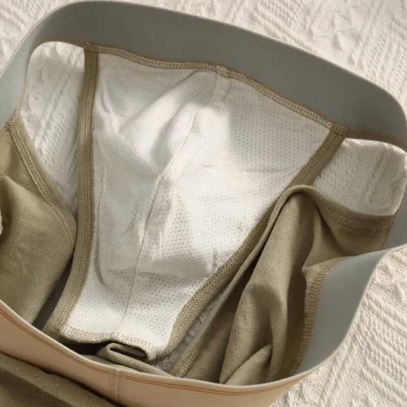 3PCS Mens Cotton Underwear Mens Jacquard Sports Briefs Loose and Breathable Underwear W250603