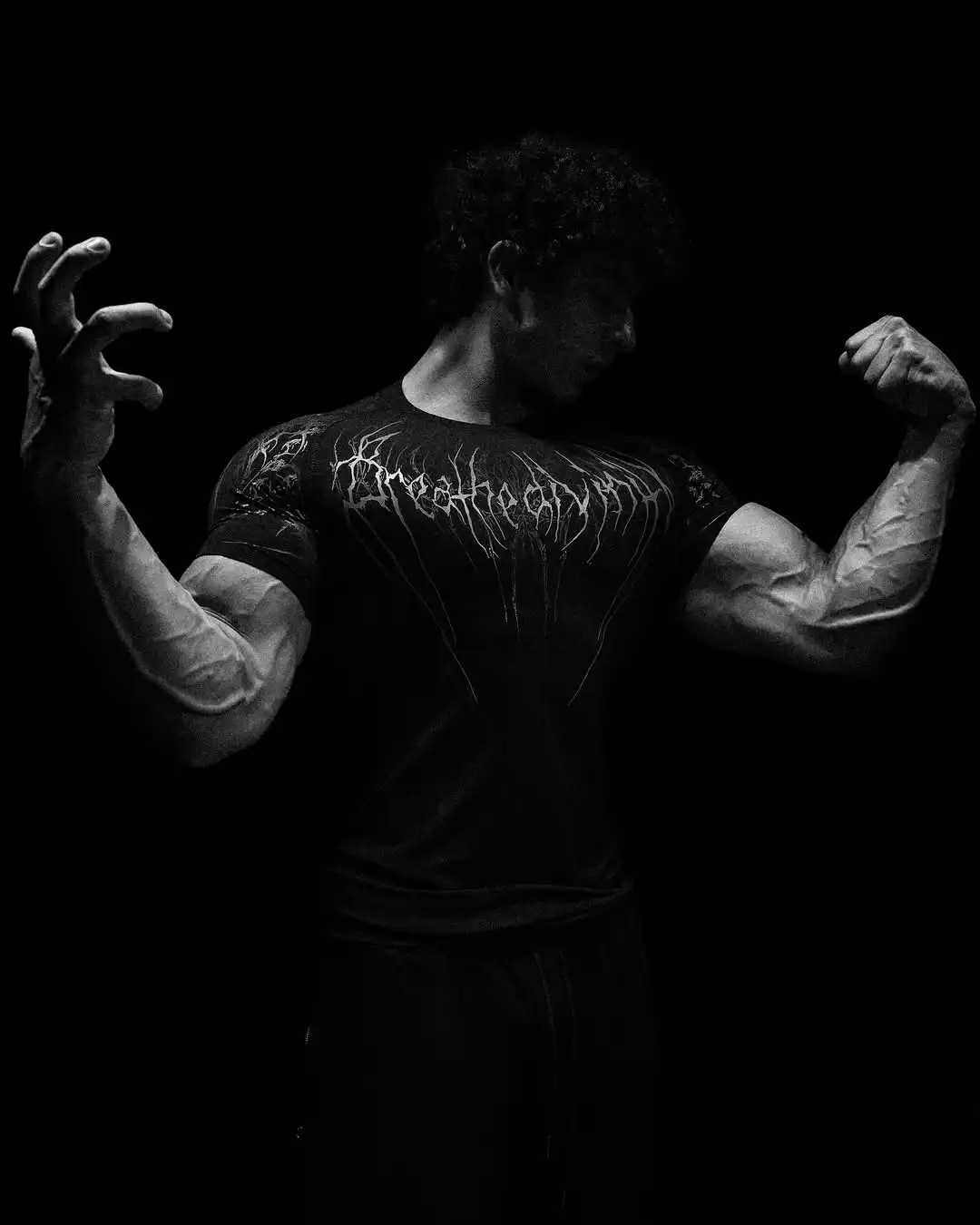 2025 New Breathedivinity Red Gothic Pattern Fitness Shirt Summer Breathable Quick Dry Fit Men Women Gym Sportswear Trendy Tee W250603